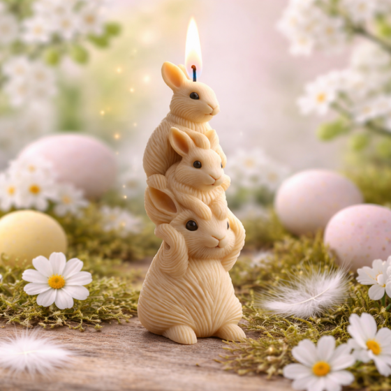 Silikonski kalup za svijeće - zeko 